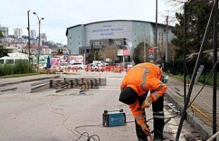 Körfezray Metro Projesi’nin Yahyakaptan istasyonunda...