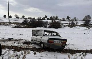 Köy korucusu kazada yaralandı