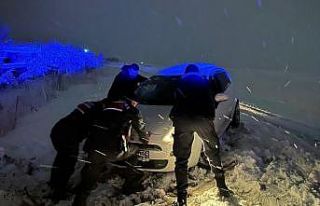 Mahsur kalan vatandaşları jandarma kurtardı