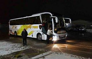 Malatya’da kar yağış nedeniyle otobüs seferleri...