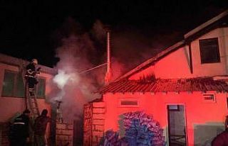 Mermer fabrikasında yangın çıktı