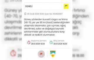 Meteoroloji Denizli için fırtına uyarısında bulundu