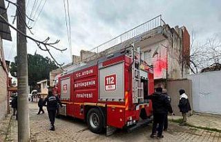 Metruk binada çıkan yangın, ekipleri harekete geçirdi