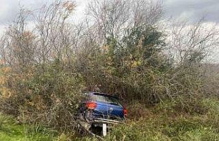 Milas’ta araç şarampole uçtu: 1 yaralı