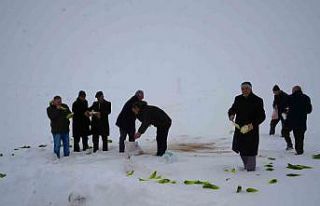 Muş’ta yaban hayvanları için doğaya yem bırakıldı