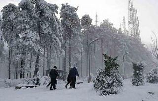Ordu’nun ‘seyir terası’ Boztepe’de kar güzelliği