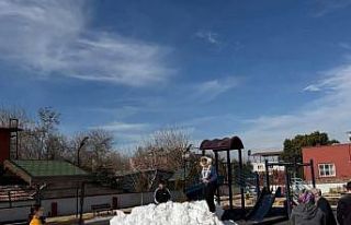 Osmaniye’de çocukların kar hasreti sona erdi