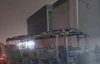 Otobüs alev topuna döndü