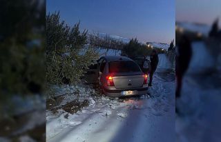 Otomobil şarampole girdi: 2 yaralı