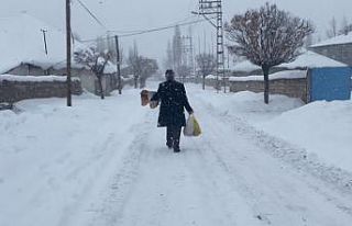 Patnos’ta kar yağışı yeniden etkisini gösterdi