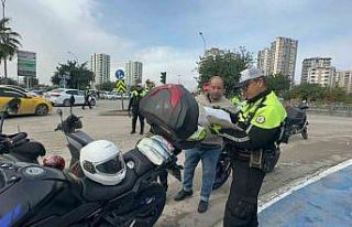 Polis bir günde 228 motosiklet sürücüsüne 1,2...
