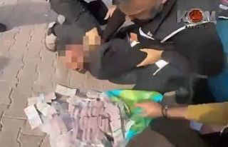 Poşetteki 2 milyon lira ile 30 metre gidebildiler,...