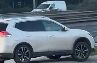 Refüjden atlayan sürücüye ceza yağdı; görüntüleri...