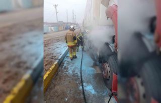 Reyhanlı’da tır yangını