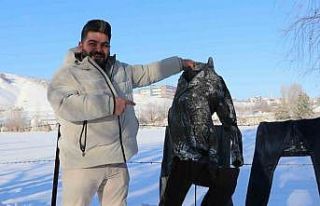 Sibirya soğukları Sivas’ı dondurdu, çamaşırlar...