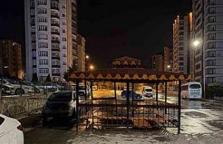 Şiddetli rüzgar, söktüğü kamelyayı bozmadan...