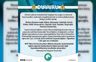 Sinop’ta taşımalı eğitime kar engeli