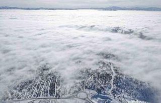 Sis ve kar altındaki Harput, en sessiz günlerini...
