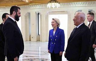 Suriye Devlet Başkanı eş-Şara ile AB liderinden...