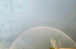 Tavşanlı’da yağmur sonrası gökkuşağı görsel...