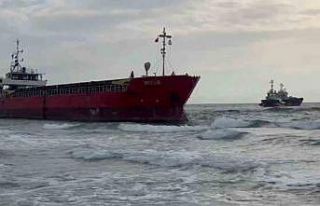 Tekirdağ’da karaya oturan gemi kurtarıldı