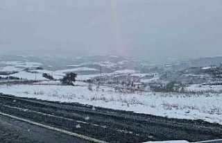 Tekirdağ’ın yüksek kesimleri yağan karla beyaza...