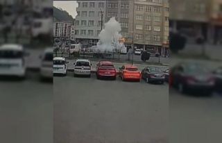 Trabzon’da seyir halindeki tüp kamyonunda korkutan...