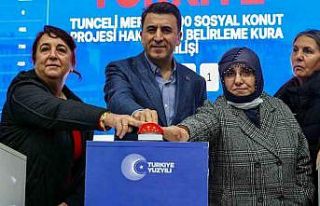 Tunceli’de 875 sosyal konutun kura çekimi gerçekleşti