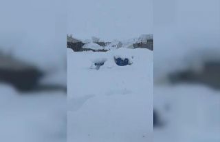 Tunceli’de kar yüküne dayanamayan iş yerinin...