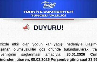 Tunceli’de motokuryeler ve kış lastiği olmayan...