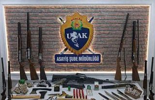 Uşak’ta galericiler sitesinde asayiş denetimi