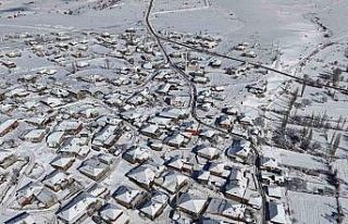 Uşak’ta kartpostallık kar manzaraları