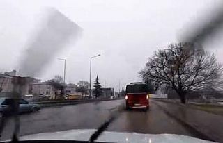 Yağış sonrası çevre yolu ’göle’ döndü,...