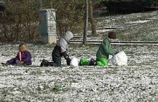 Yalova yeni yılı karla karşıladı