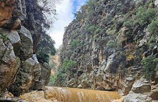 Yoğun yağışlar Gökbük Kanyonu’nun su debisini...