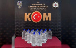 Yozgat’ta 100 litre kaçak alkol ele geçirildi