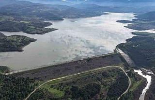 250 bin dekar alanı sulayan Bayramiç Barajı’nda...