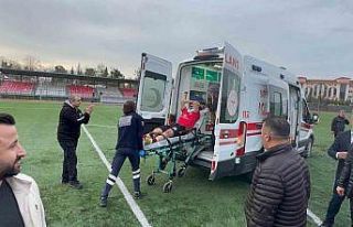 Amatör maçta saha karıştı