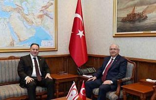 Bakan Güler, KKTC Meclis Başkanı Öztürkler ile...