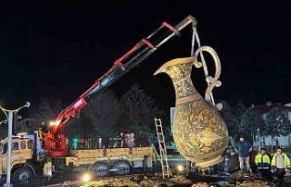 Bakır sürahi geçici olarak yerinden kaldırıldı