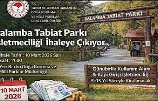Balamba Tabiat Parkı ihaleye çıkıyor