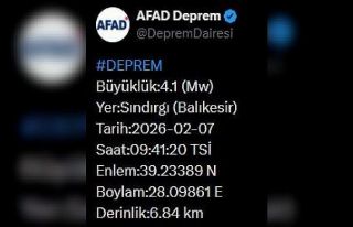 Balıkesir’de 4.1 büyüklüğünde deprem