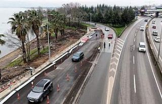 Başiskele Koridor Projesi’nin kuzey yan yolu trafiğe...