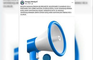 Belediye vatandaşlardan borçlarını sosyal medyadan...