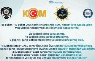 Bingöl’de 47 şüpheli yakalandı