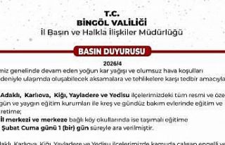 Bingöl’de 5 ilçede eğitime ara verildi