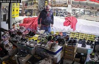 Bir mağazadan mont diğerinden ayakkabı çaldı:...