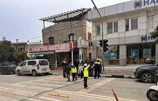 Bodrum’da öğrencilere uygulamalı trafik eğitimi