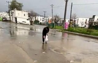 Bodrum’da sağanak baskını: Gölet taştı, asfalta...