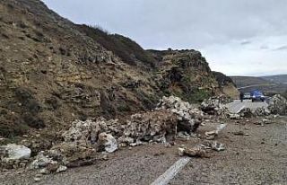 Bozcaada’da heyelan